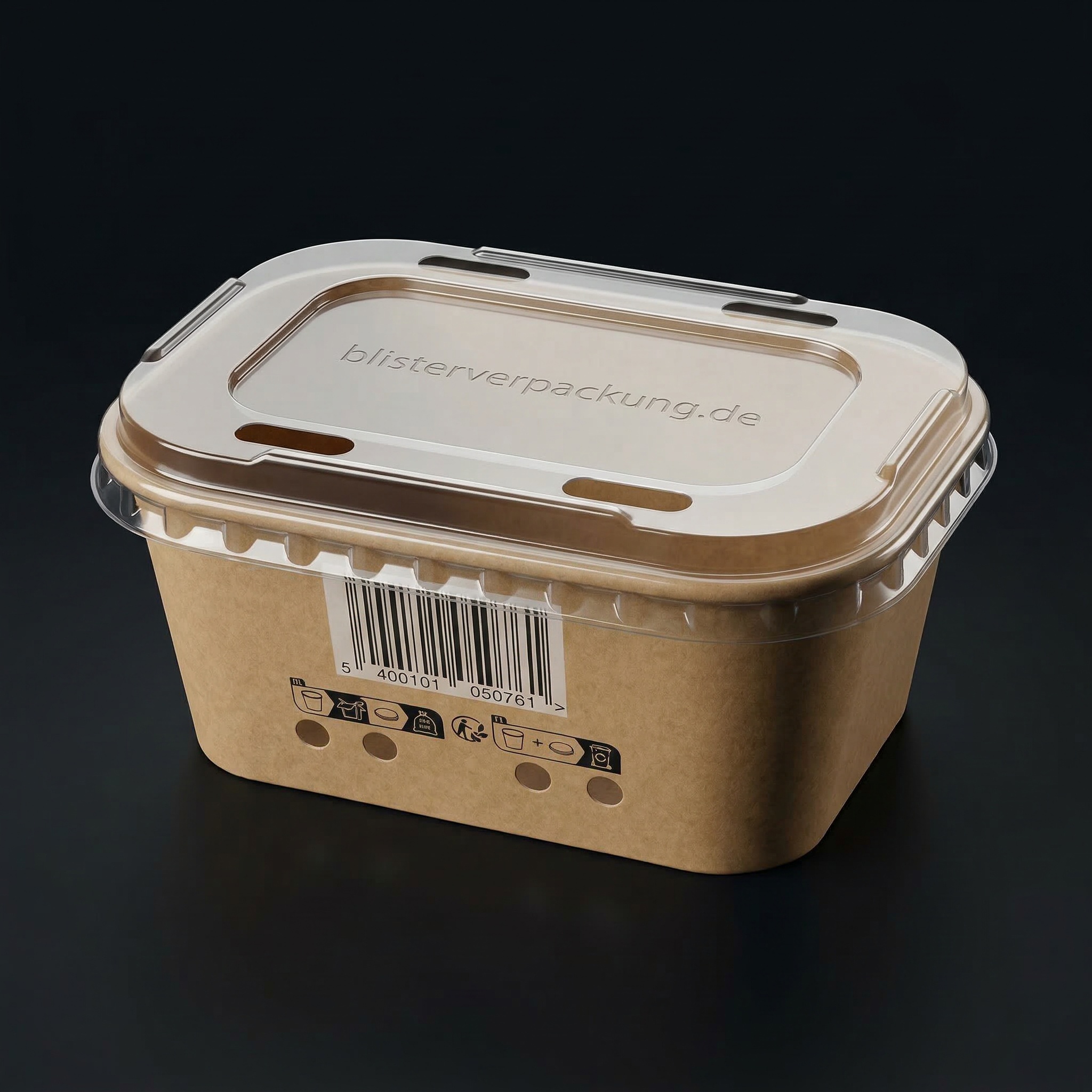 Beerenverpackung Obstschale Karton mit PET-Deckel – Scafa Thermoforming