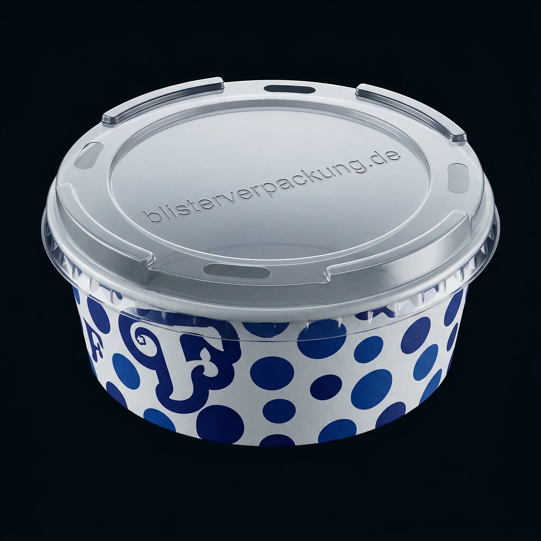Salat-Bowl Papier mit PET-Deckel – Scafa Thermoforming